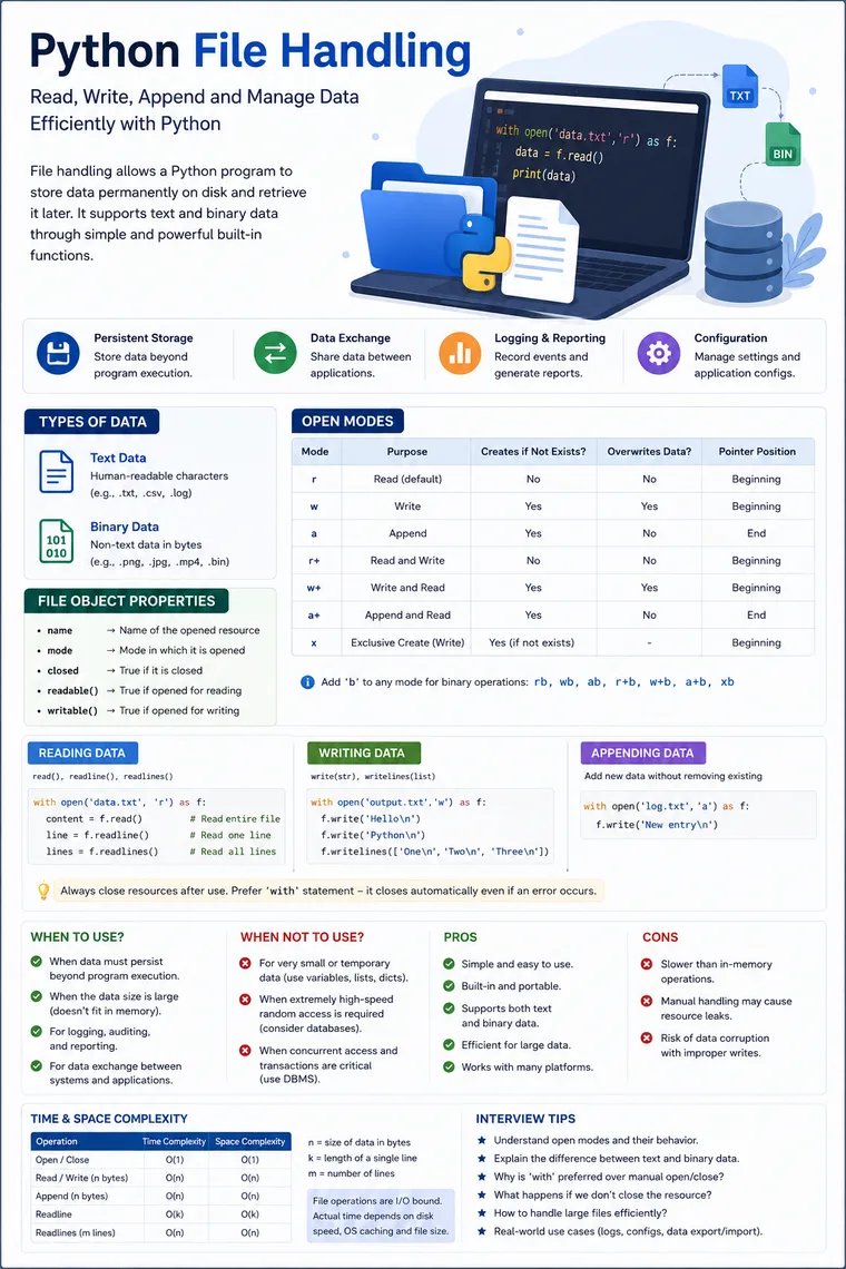1. Python File Handling