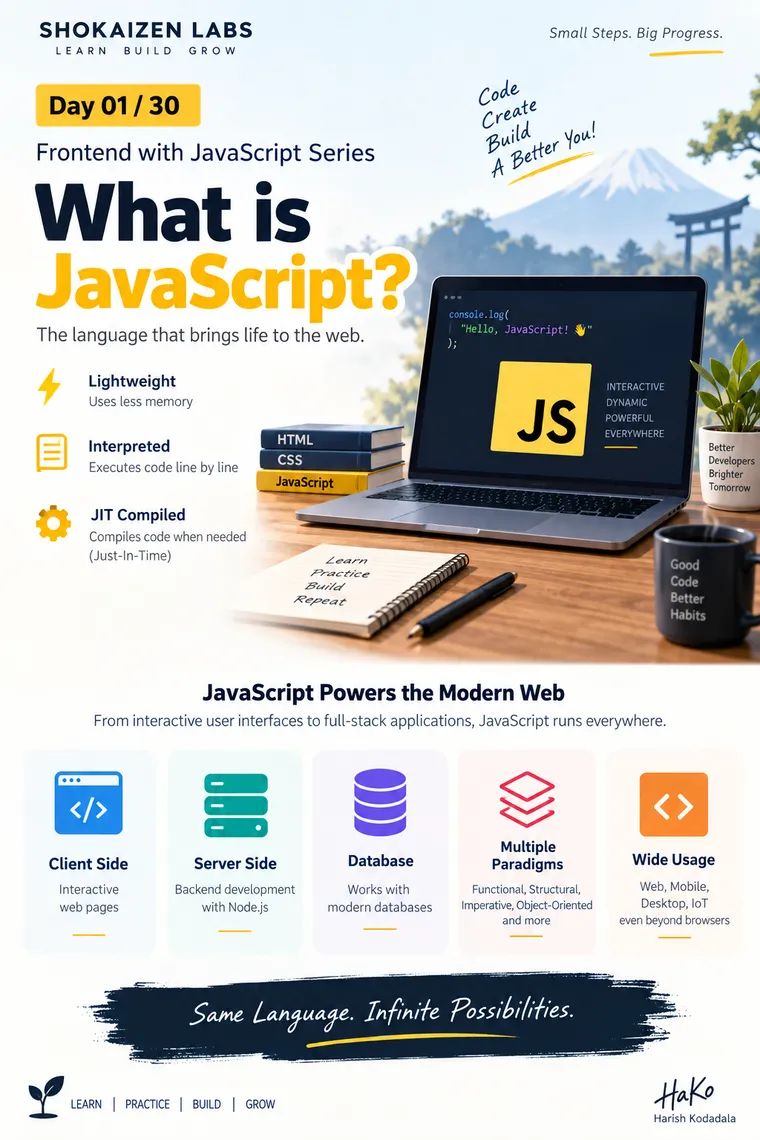 1.What is JavaScript? Complete Introduction for Frontend Developers